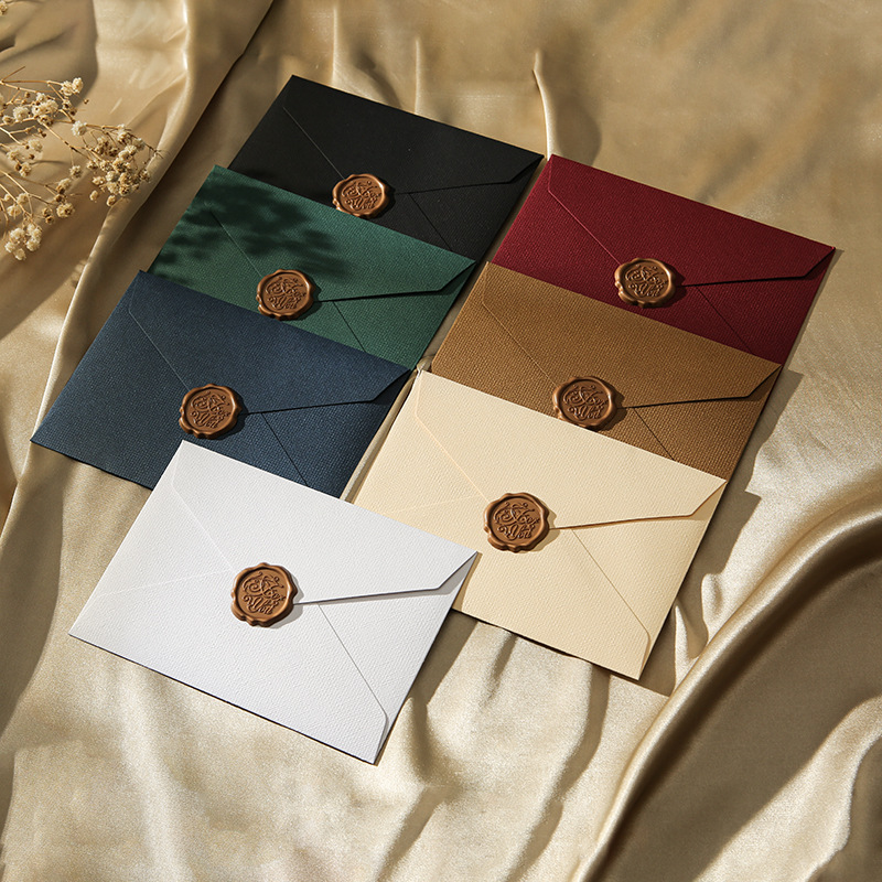 Wax Seal Letter Kit - 10 set 16x11cm Greeting Cards Linen