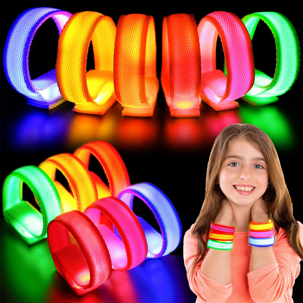 Coordinates Bracelet - LED Reflective Bracelet Nylon Adjustable Armband