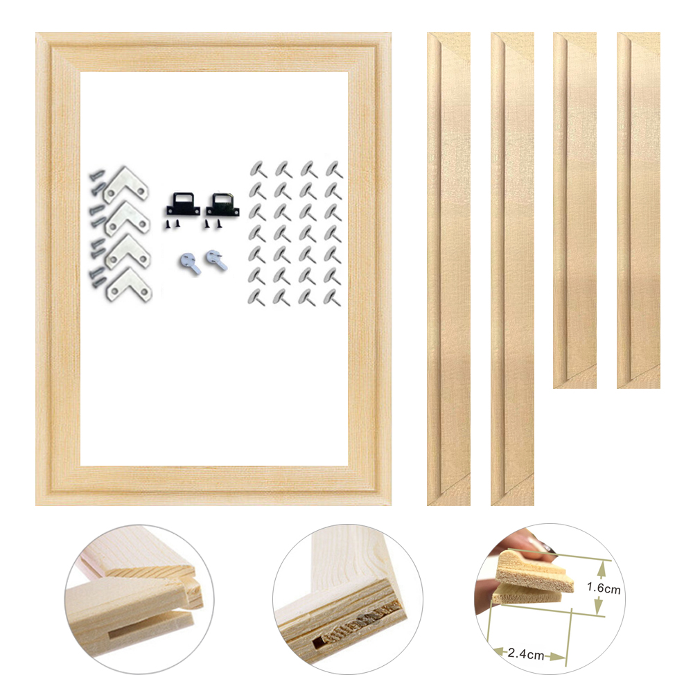Engraved Wood Frame - 30x40 50x70 70x100cm Canvas Frame Wooden