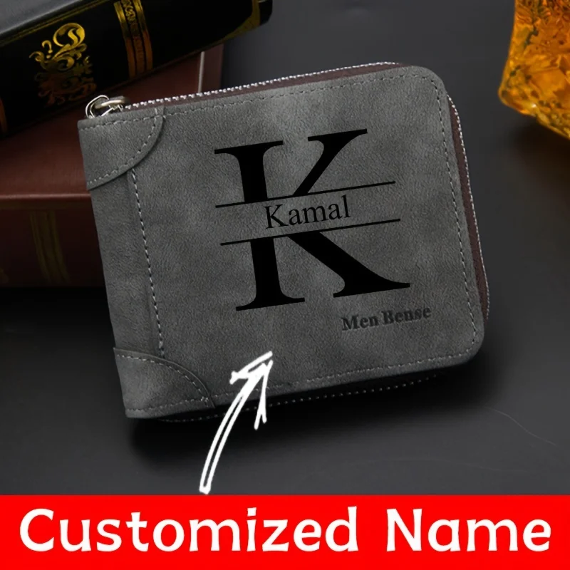 Personalized Name Box - Customized Name Men's Wallet Fashion Frosted