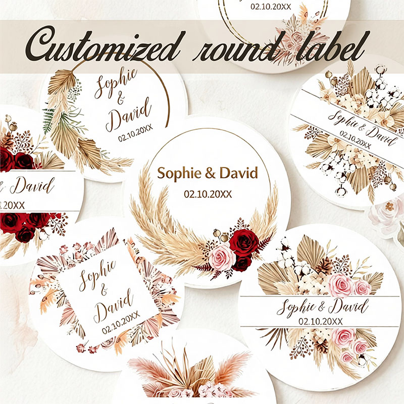 Personalized Name Box - Personalized Boho Dried Pampas Palm Fan