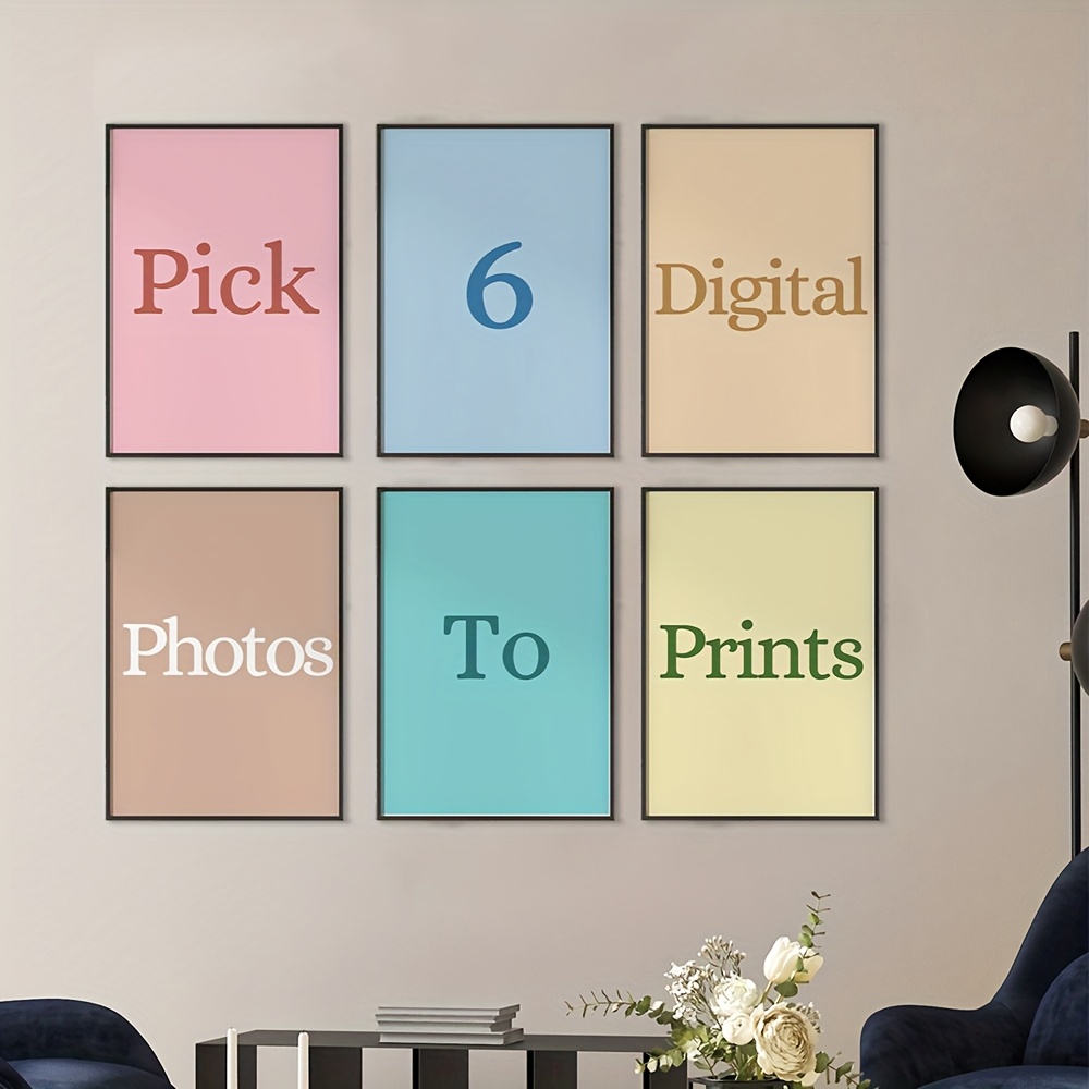 Pet Portrait Custom - 6pcs/set Personalized Custom Canvas Printing Photo