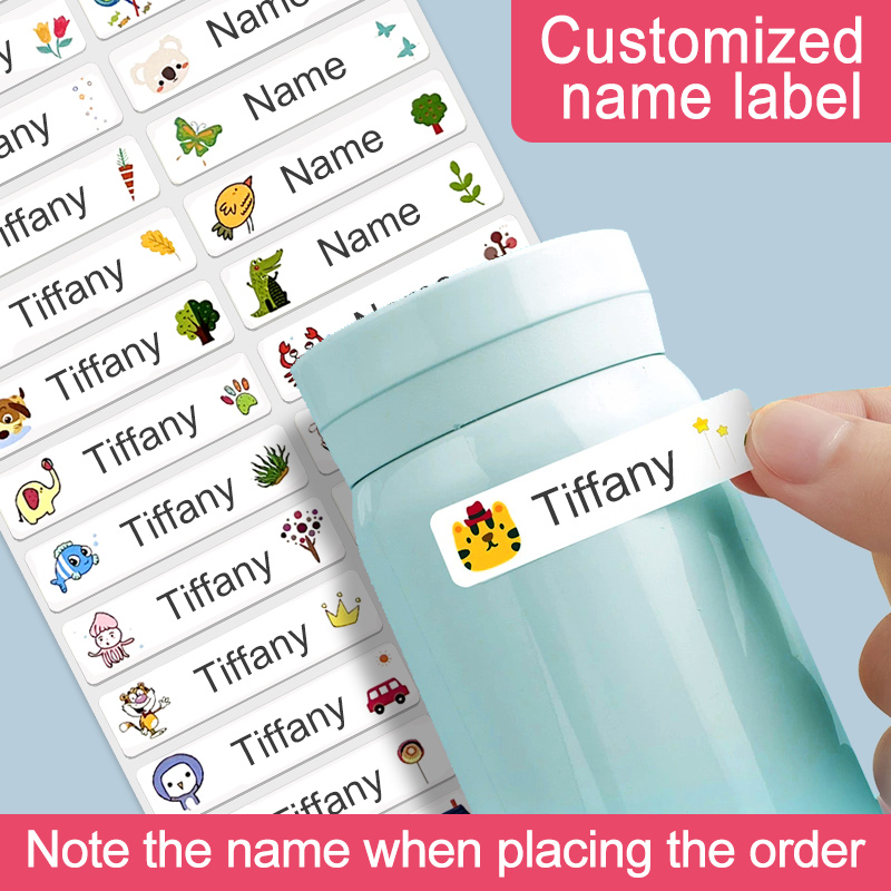 Personalized Name Box - Personalized Water-Resistant Name Stickers Customized for