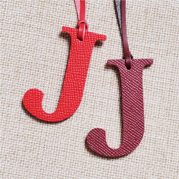 Monogram Keychain Leather - English Letter H I J K