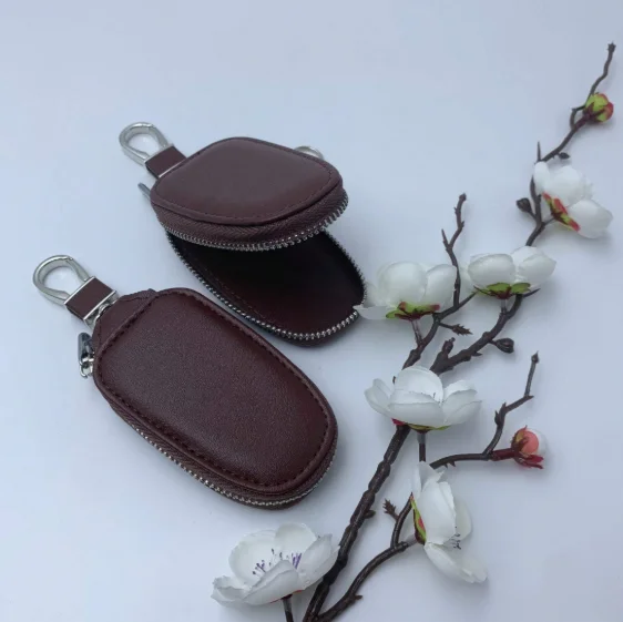 Monogram Keychain Leather - Monogram Print PU Leather Car Key
