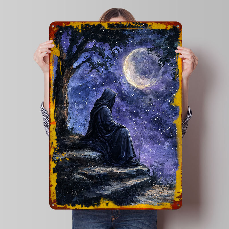 Custom Night Sky - Night Sky Watcher Tin Plaque Poster