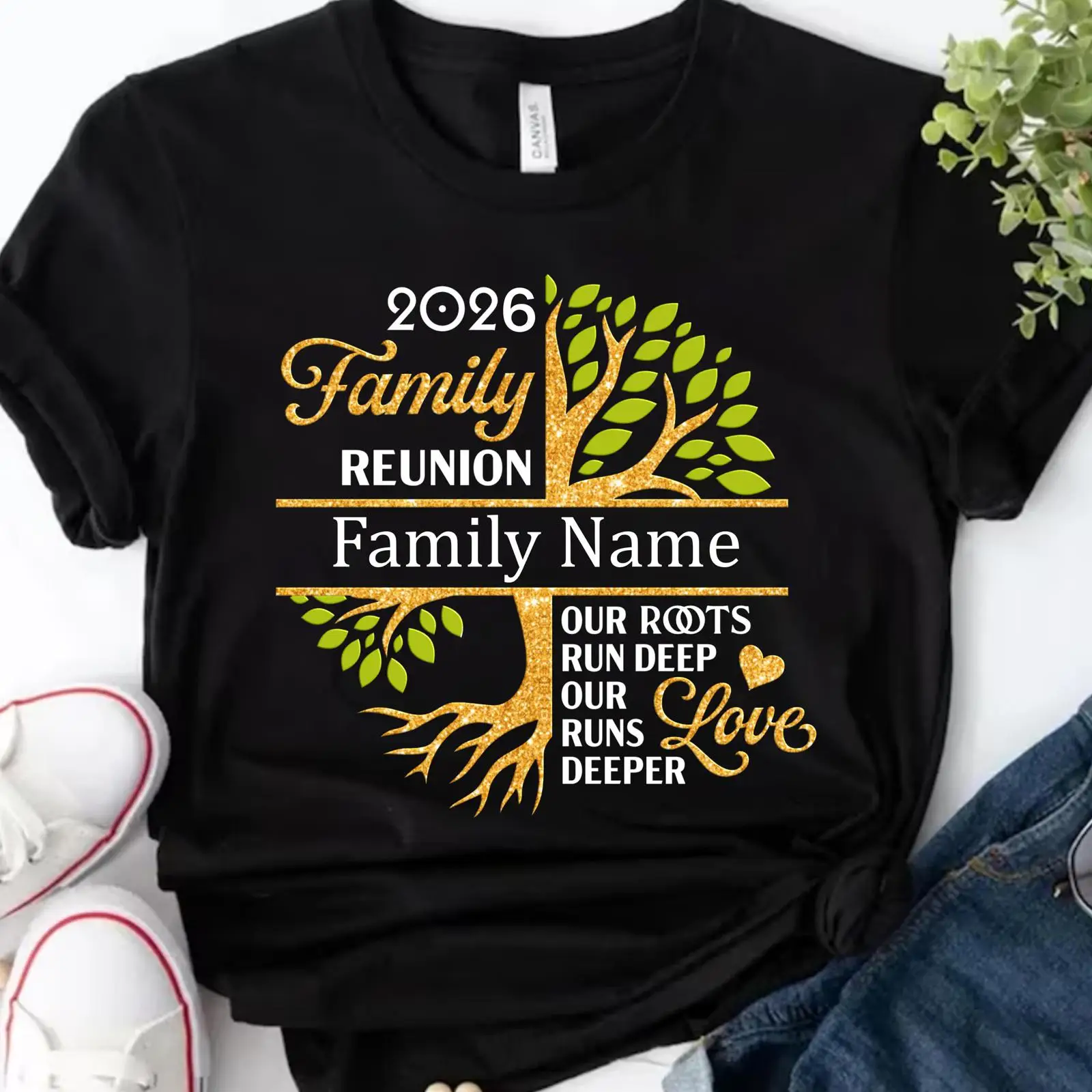 Family Tree Print - 2026 Custom Family Reunion T Shirt