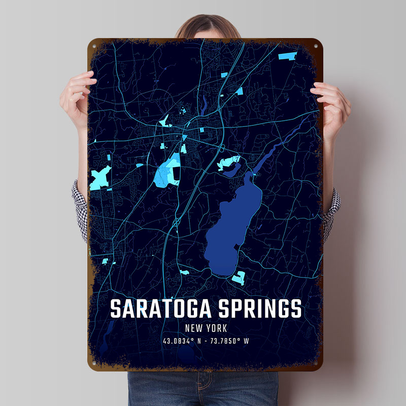 Saratoga Springs Midnight City - Custom Map Poster ulasan dan harga