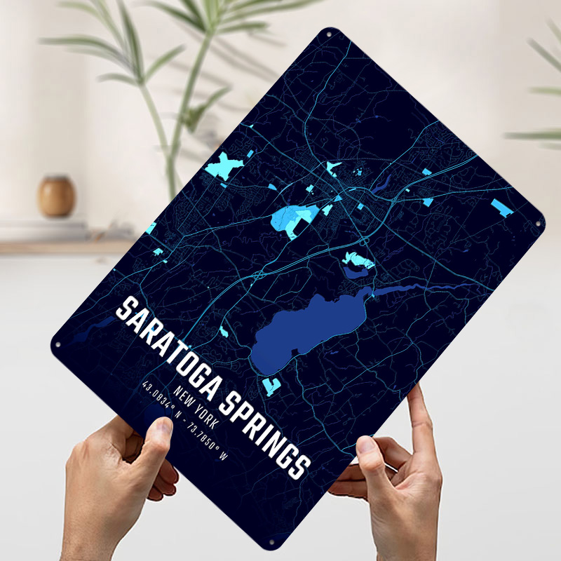 Saratoga Springs Midnight City - Custom Map Poster ulasan dan harga