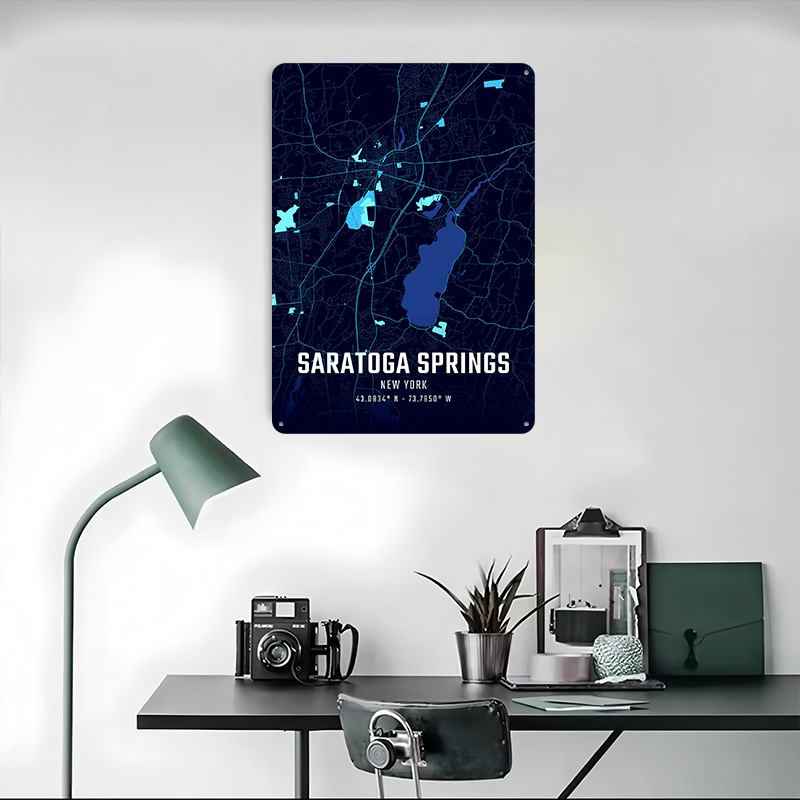 Saratoga Springs Midnight City - Custom Map Poster ulasan dan harga