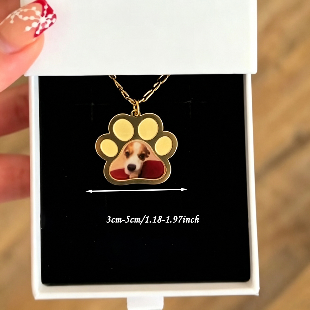 Personalized Pet Paw Colors Pr - Name Necklace Custom ulasan dan harga