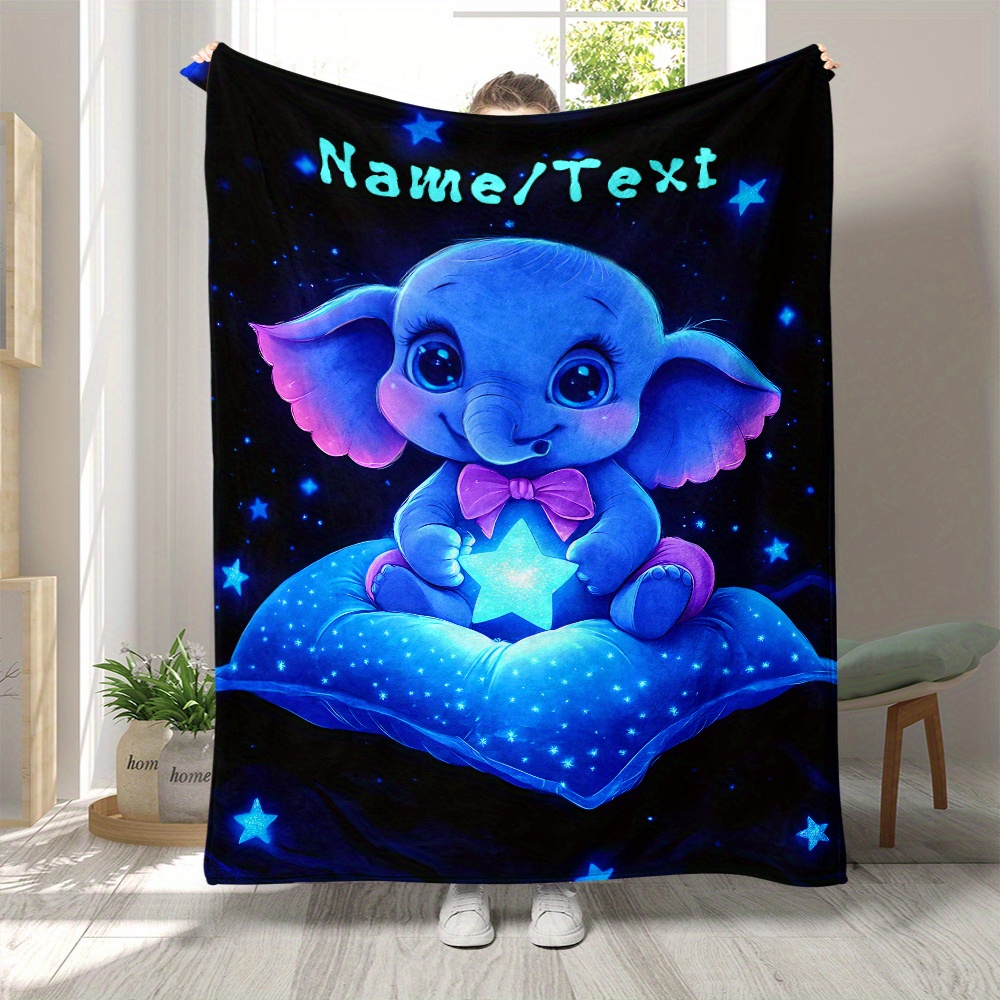 Personalized Cute Blue Elephan - Custom Night Sky ulasan dan harga