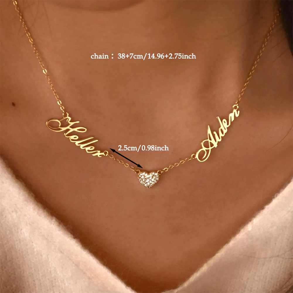 Custom Two Name Necklace For W - Name Necklace Custom ulasan dan harga