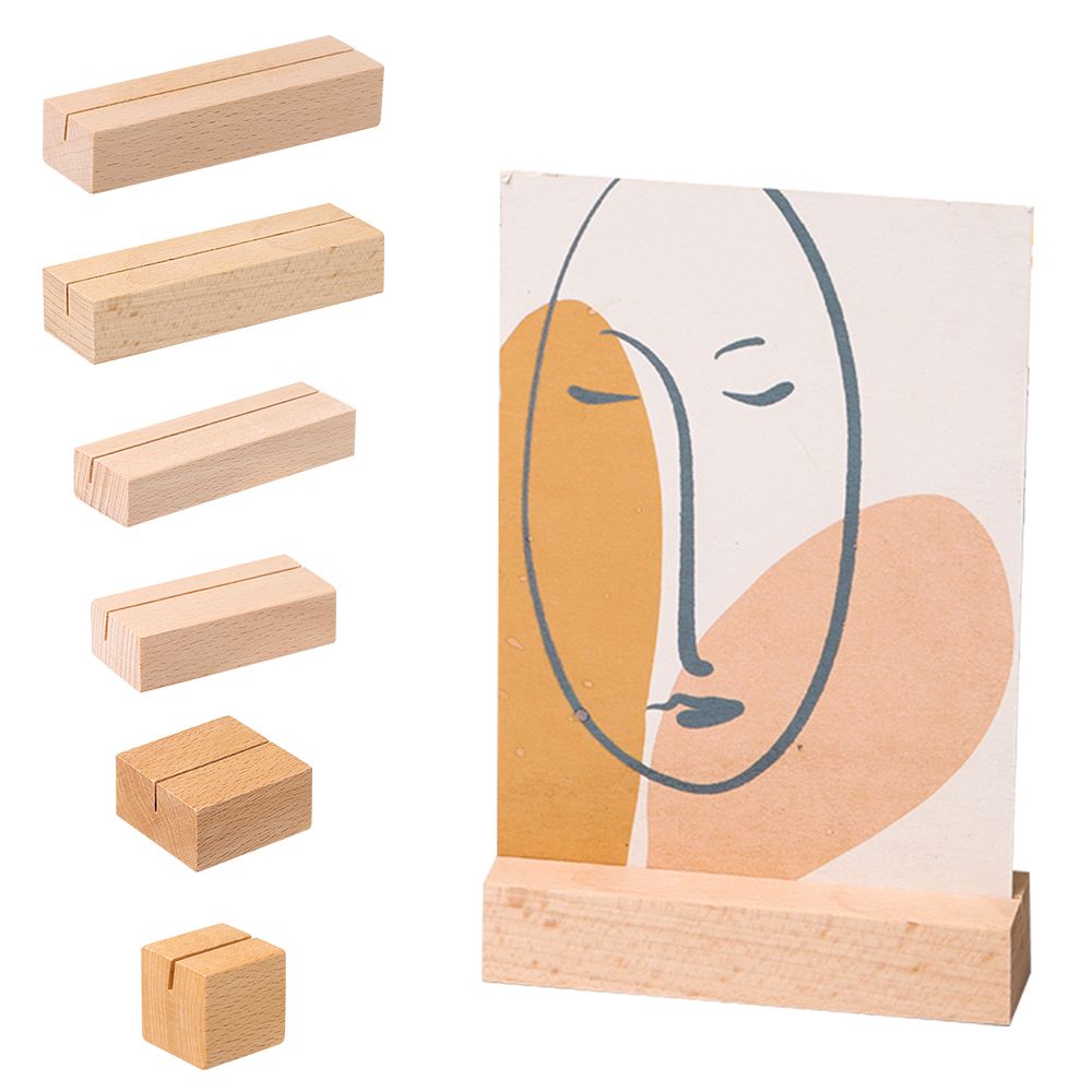 Picture Frame Base Desk Card N - Engraved Wood Frame ulasan dan harga