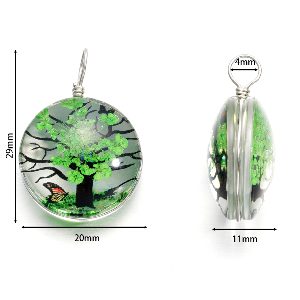 5pcs/lot 20x29mm Jewelry Cryst - Birth Flower Necklace ulasan dan harga