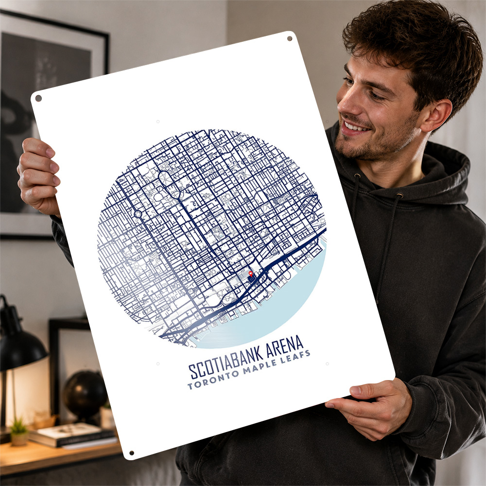Scotiabank Arena Map Metal Pos - Custom Map Poster ulasan dan harga
