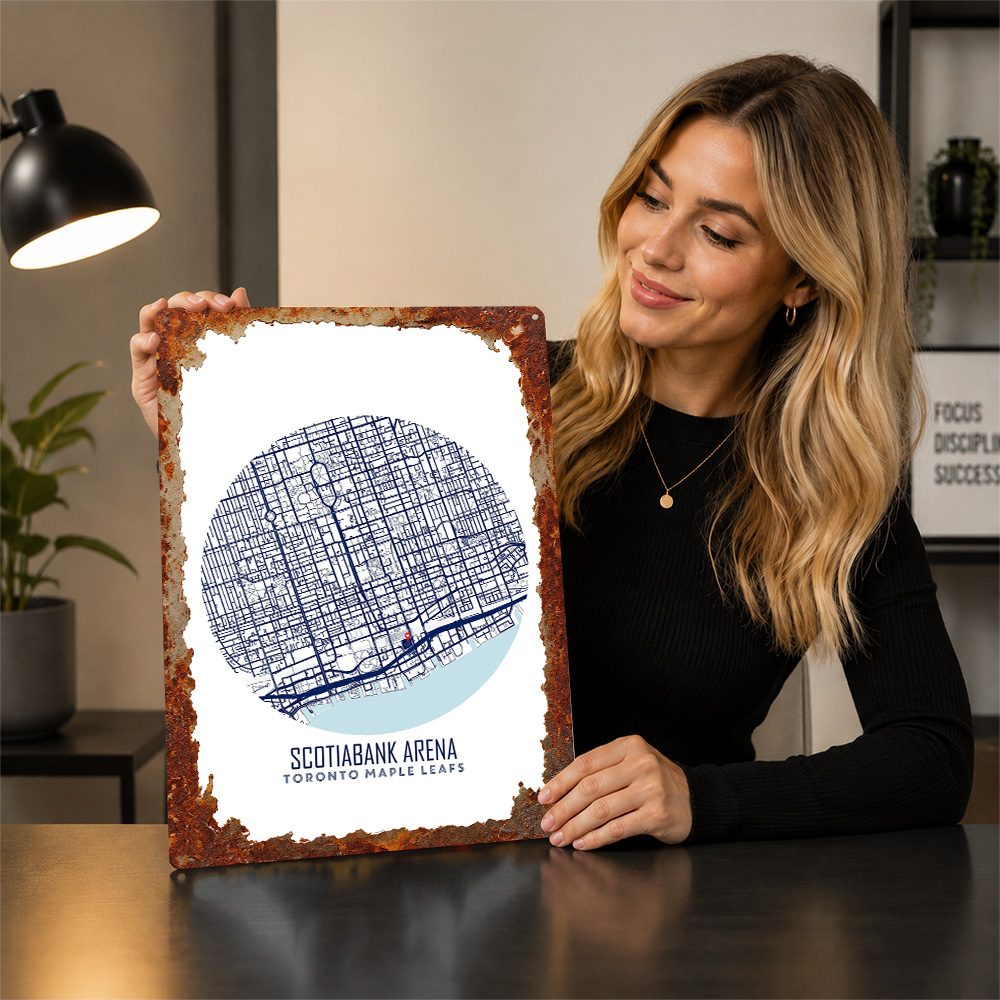 Scotiabank Arena Map Metal Pos - Custom Map Poster ulasan dan harga