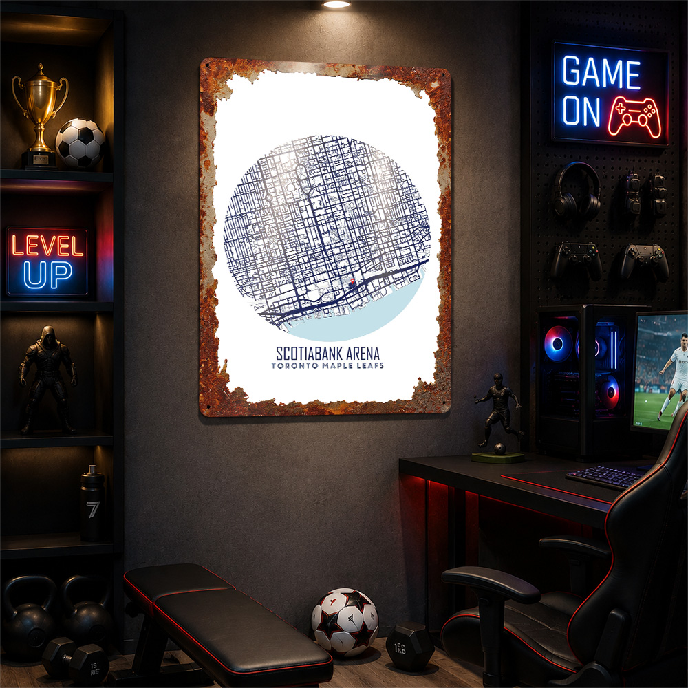 Scotiabank Arena Map Metal Pos - Custom Map Poster ulasan dan harga