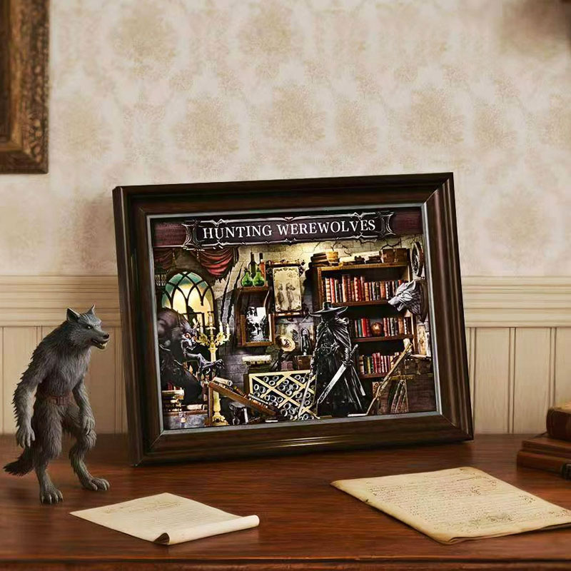 DIY 3D Wooden Book Nook Kit Mi - Engraved Wood Frame ulasan dan harga