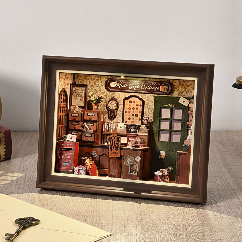 DIY 3D Wooden Book Nook Kit Mi - Engraved Wood Frame ulasan dan harga