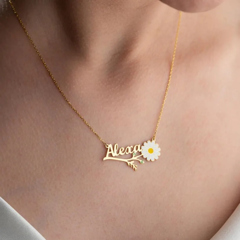 Roro‘s Personalized Colorful E - Birth Flower Necklace ulasan dan harga