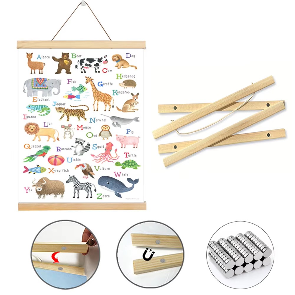 7 Colors 30 40 50cm Magnatic P - Engraved Wood Frame ulasan dan harga