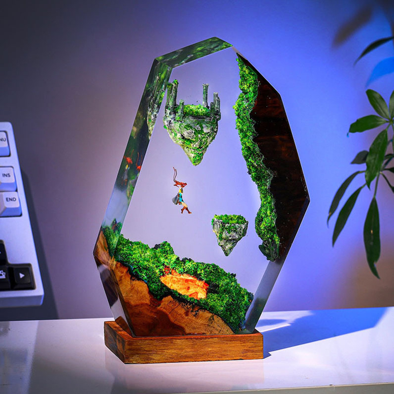 Resin Table Lamp Sky Island Mo - Custom Night Sky ulasan dan harga