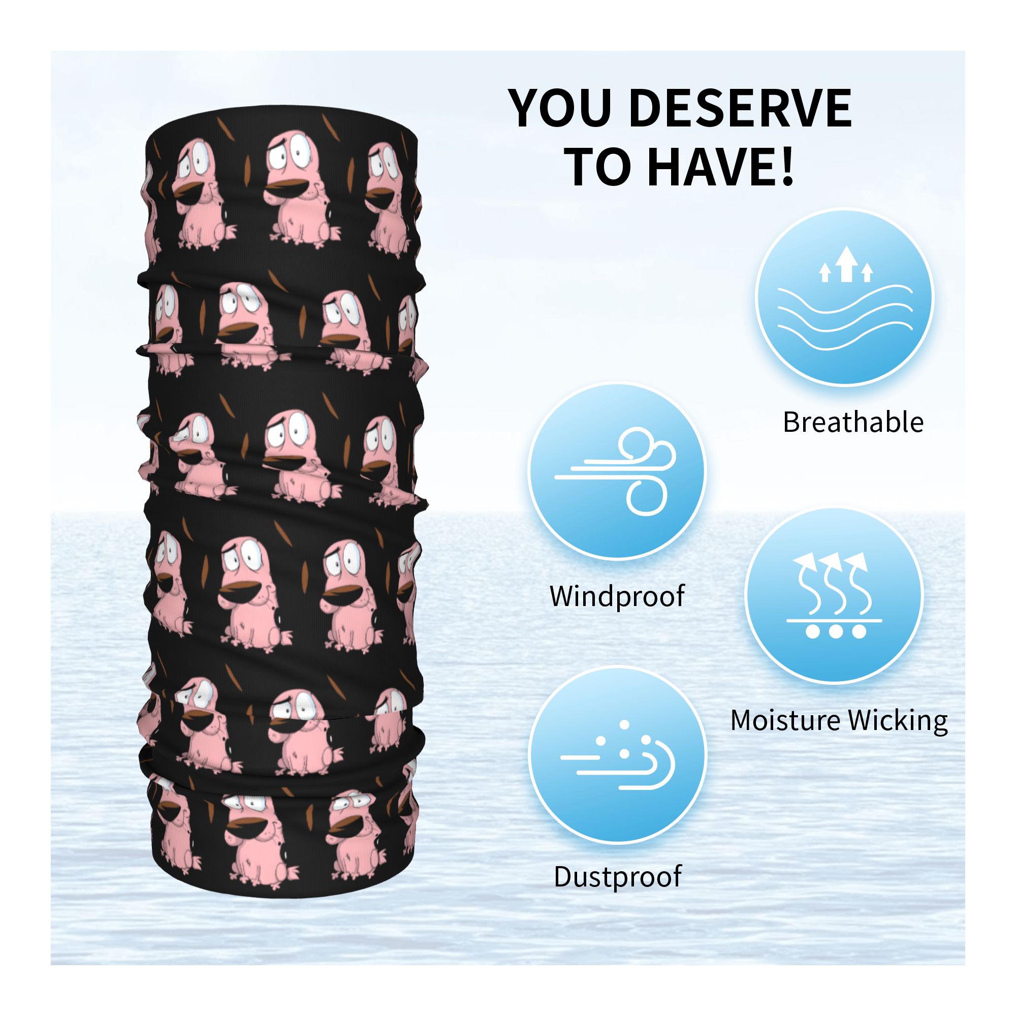 Custom Cartoon Courage Dog Win - Pet Portrait Custom ulasan dan harga