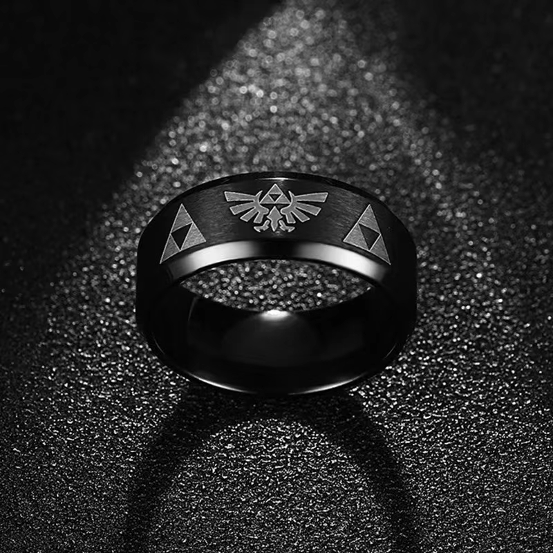 Fashion Anime Triforce Triangl - Initial Ring Custom ulasan dan harga