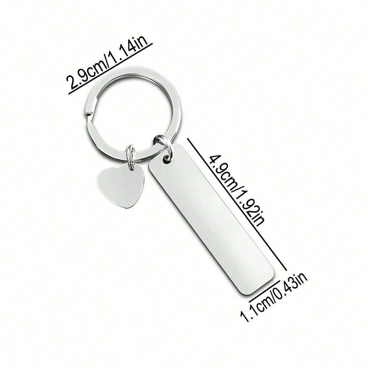 Custom Text Keychain Personali - Initial Ring Custom ulasan dan harga