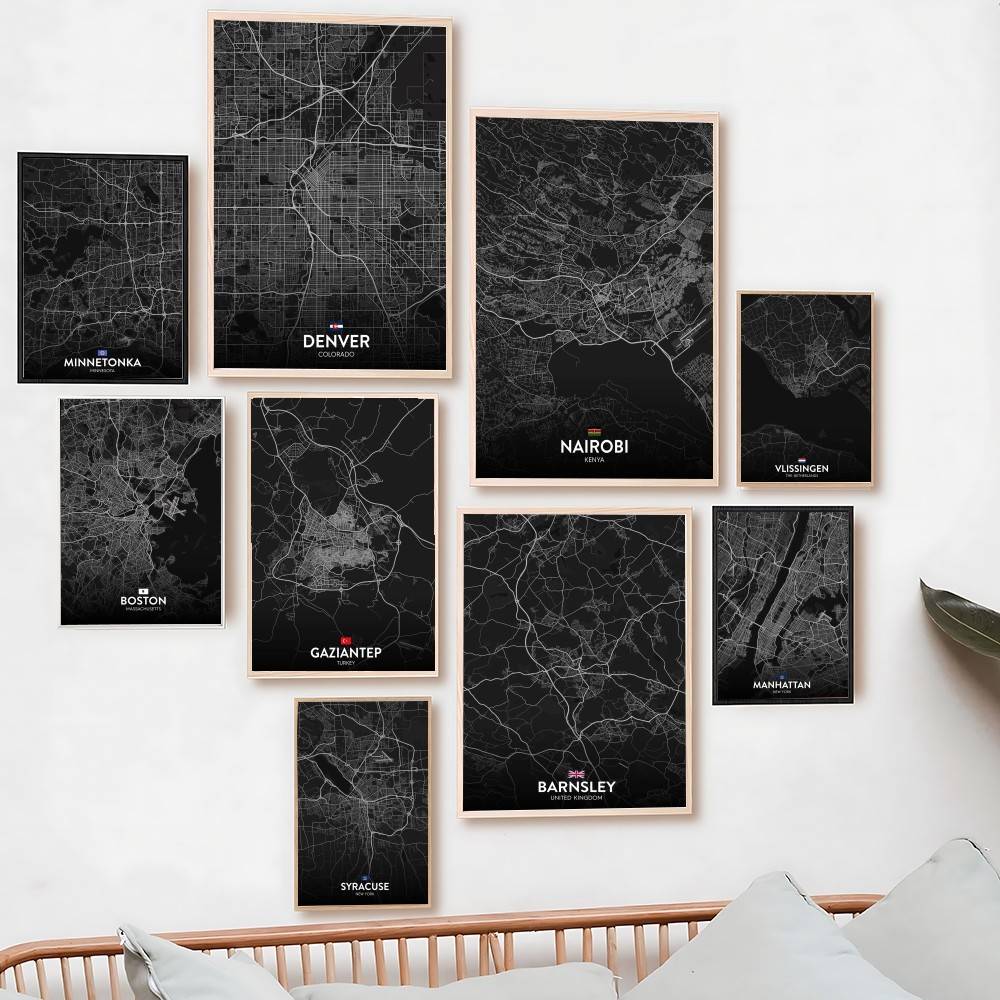 Paris London New York CUSTOM C - Custom Map Poster ulasan dan harga