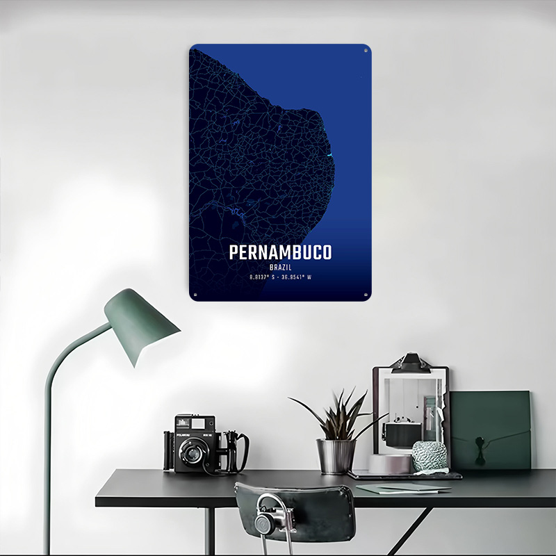 Pernambuco Midnight City Map M - Custom Map Poster ulasan dan harga
