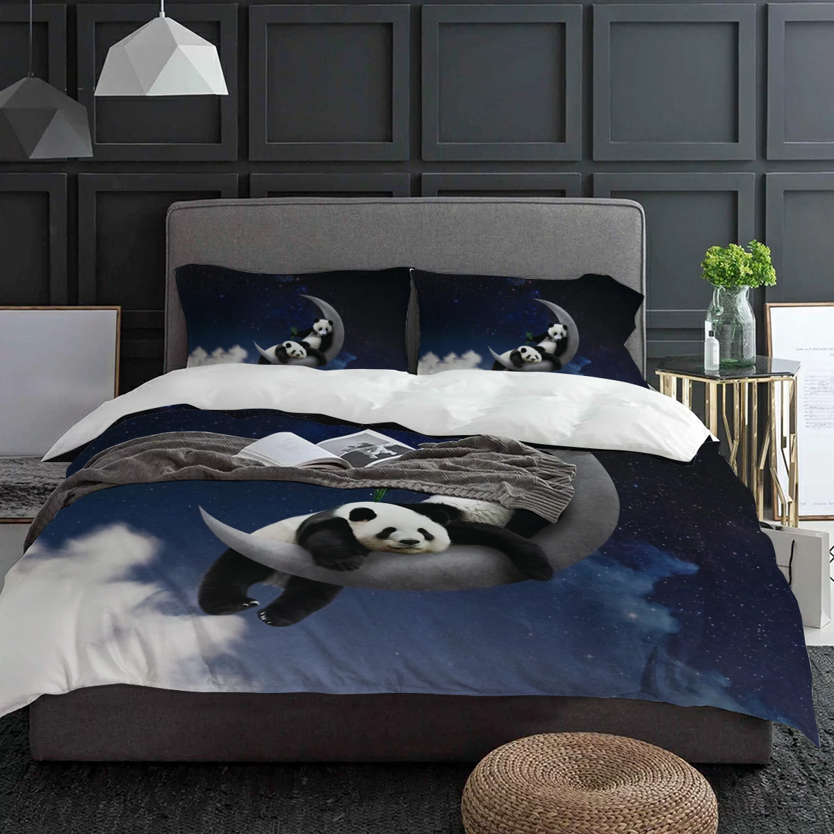 Moon Night Sky Panda Bamboo St - Custom Night Sky ulasan dan harga