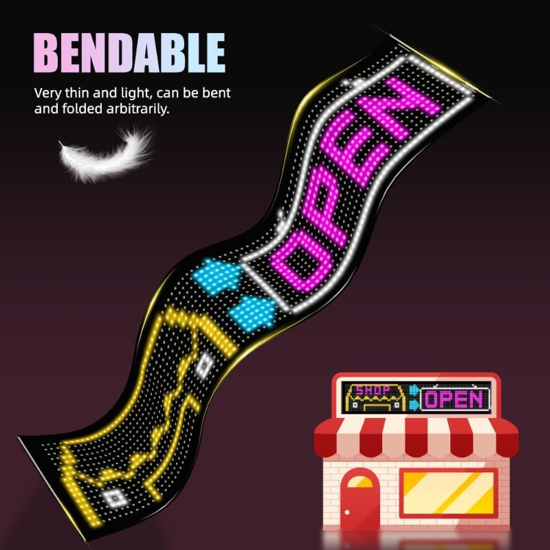Programmable LED Sign Scrollin - Custom Map Poster ulasan dan harga