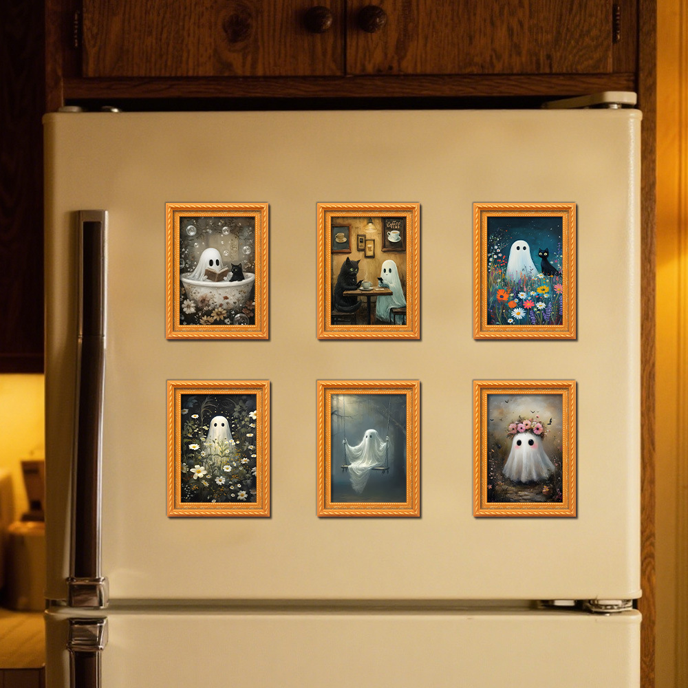 Creative 3d Halloween Fridge M - Engraved Wood Frame ulasan dan harga