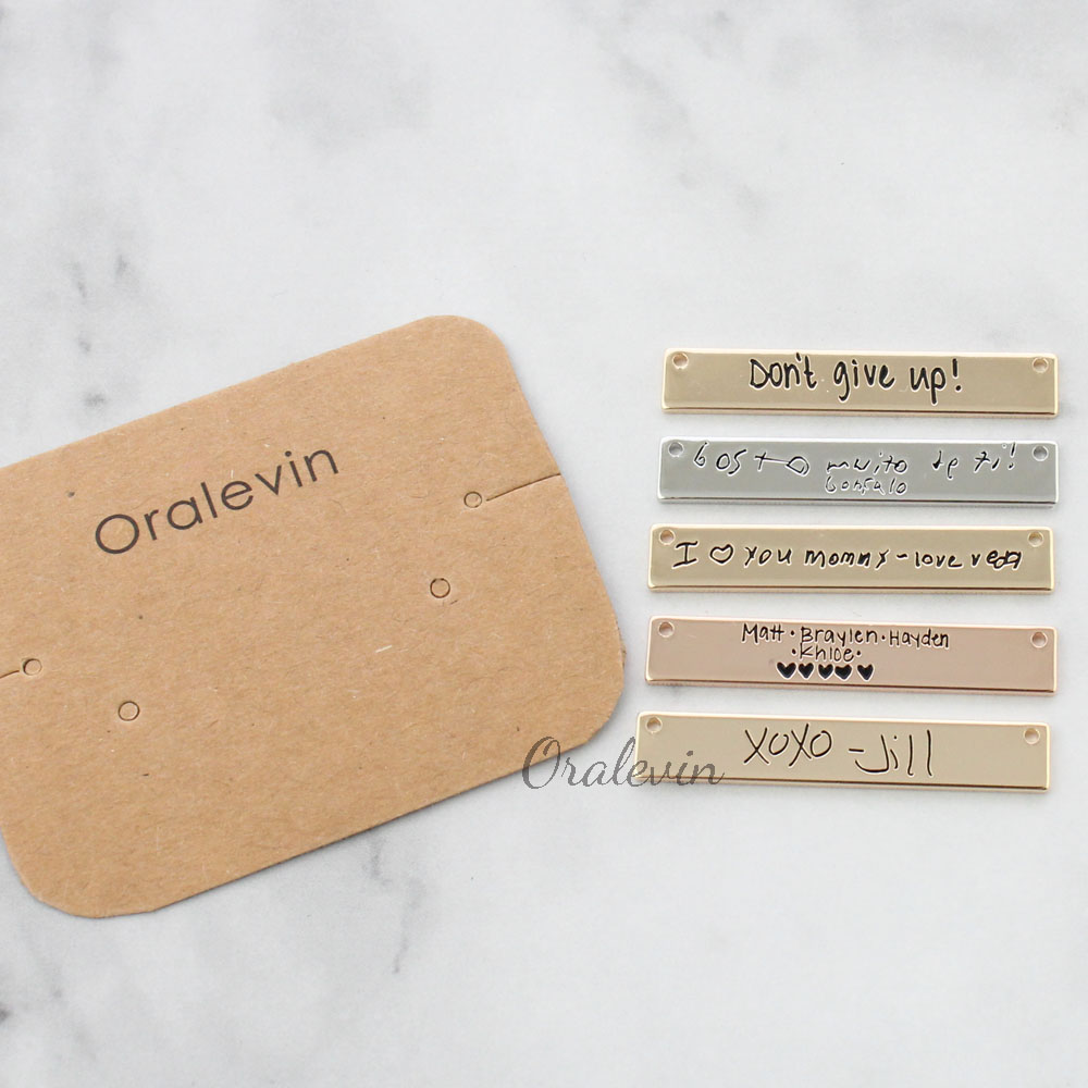 Personalized Custom Actual Han - Handwriting Necklace Bar ulasan dan harga