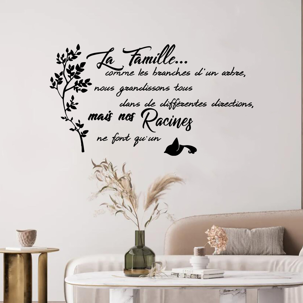 French Family Quote Tree Bird  - Family Tree Print ulasan dan harga