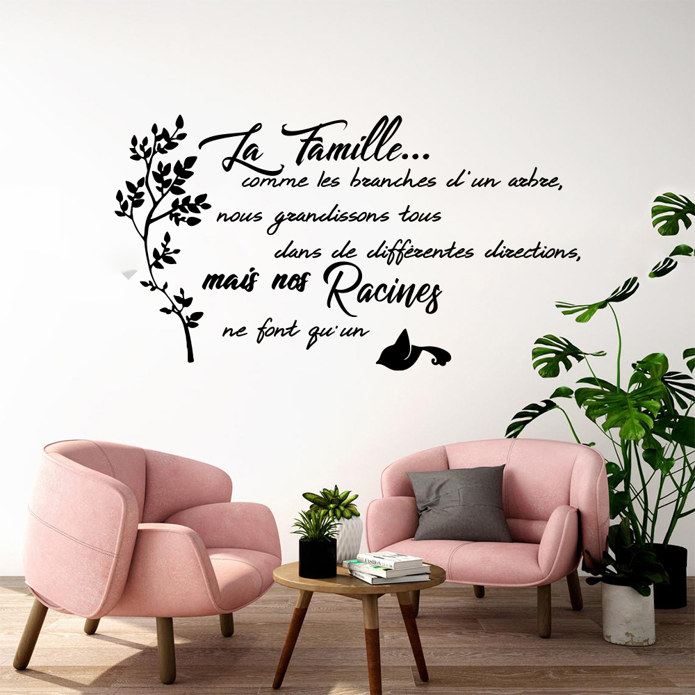 French Family Quote Tree Bird  - Family Tree Print ulasan dan harga