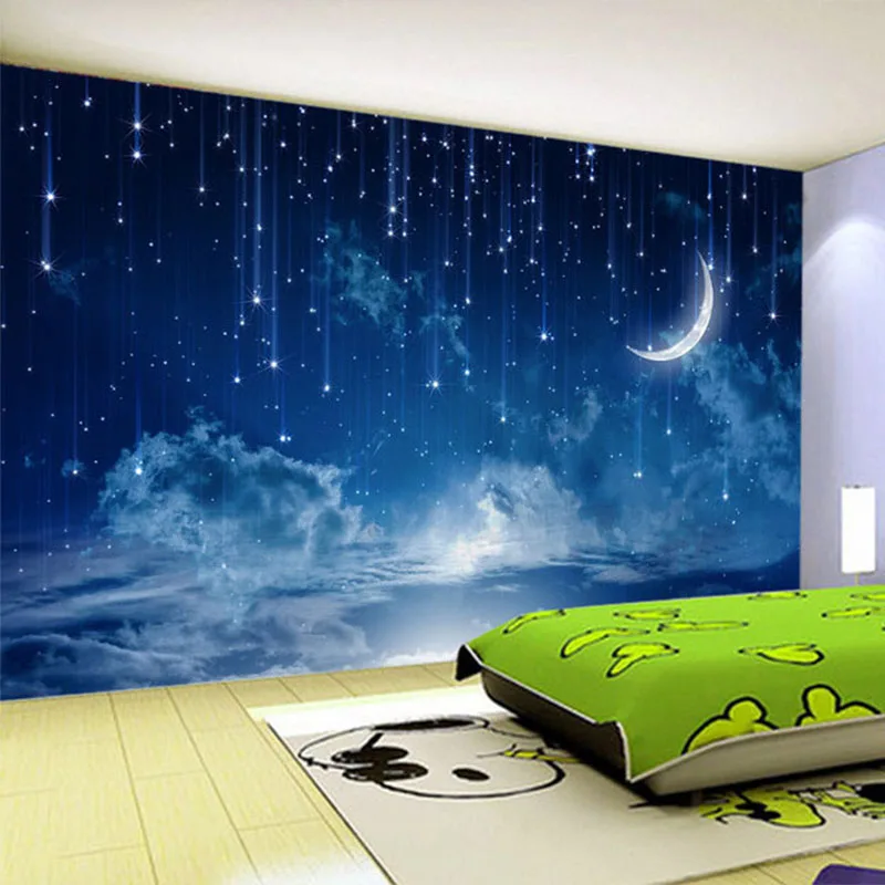 Mural Wallpaper Custom Blue Ni - Custom Night Sky ulasan dan harga