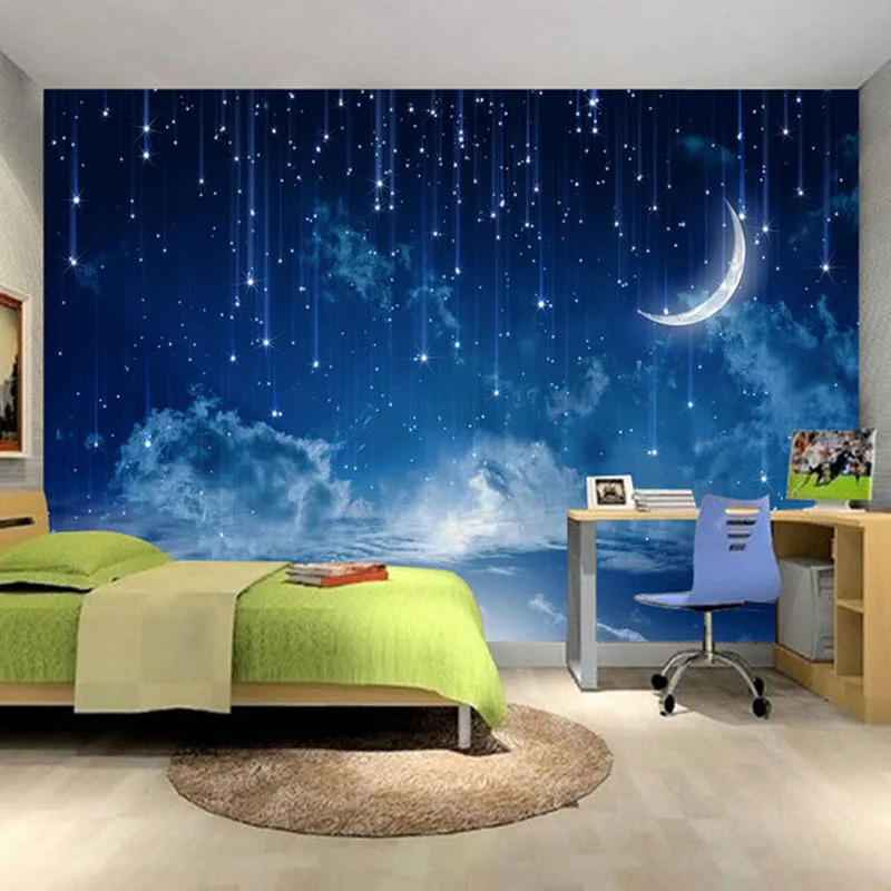 Mural Wallpaper Custom Blue Ni - Custom Night Sky ulasan dan harga