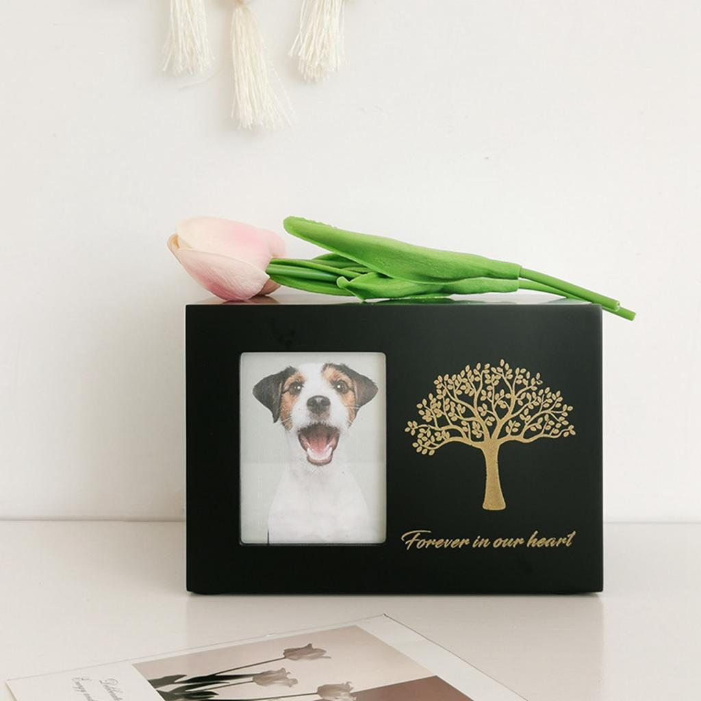 Cremation Urn for Dogs Funeral - Engraved Wood Frame ulasan dan harga