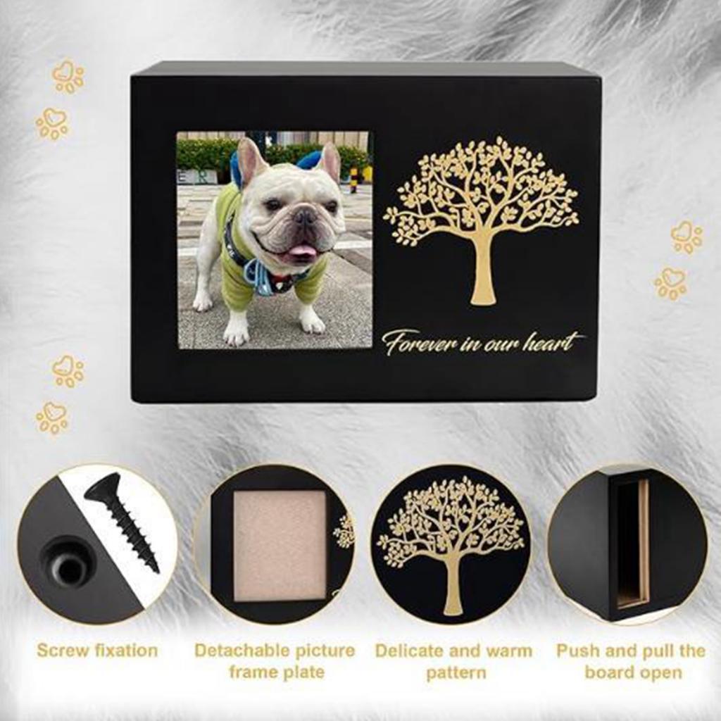 Cremation Urn for Dogs Funeral - Engraved Wood Frame ulasan dan harga