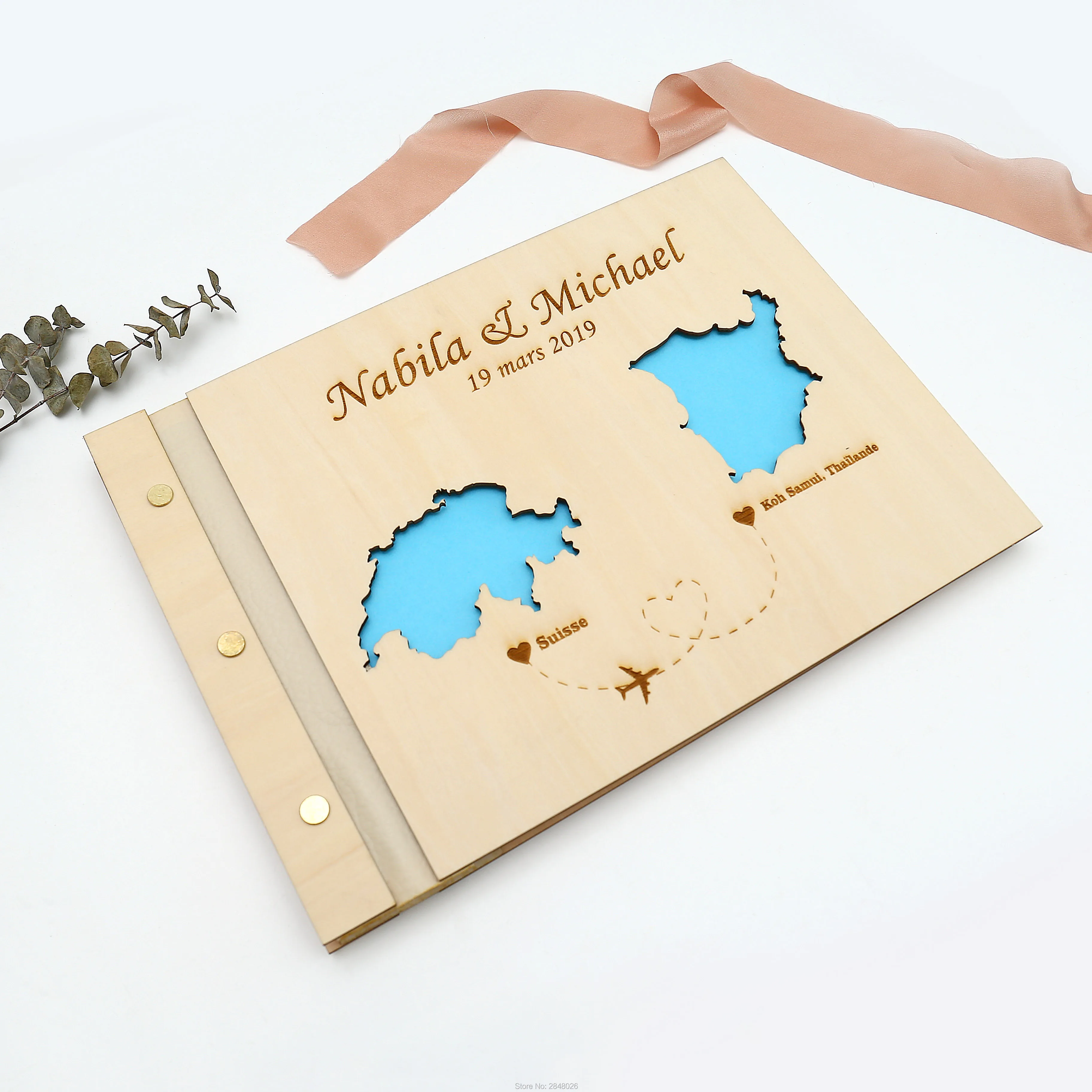 Rustic engraved wedding guestb - Custom Star Map ulasan dan harga