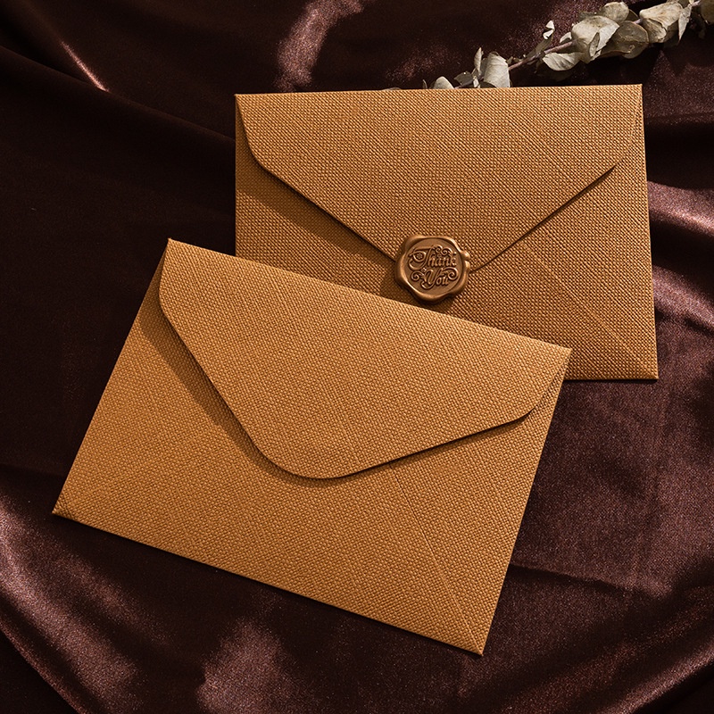 5 Pcs Retro Linen Pattern Enve - Wax Seal Letter Kit ulasan dan harga