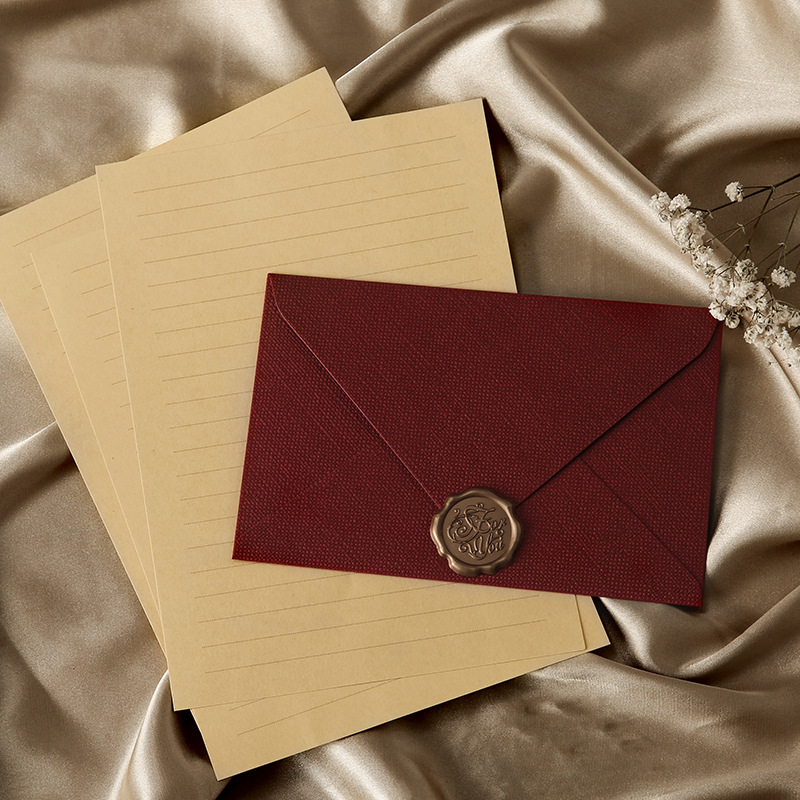 10 pcs linen brown paper envel - Wax Seal Letter Kit ulasan dan harga