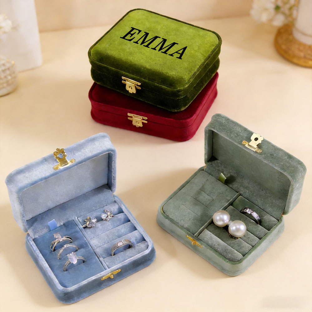Personalized velvet jewelry bo - Personalized Name Box ulasan dan harga