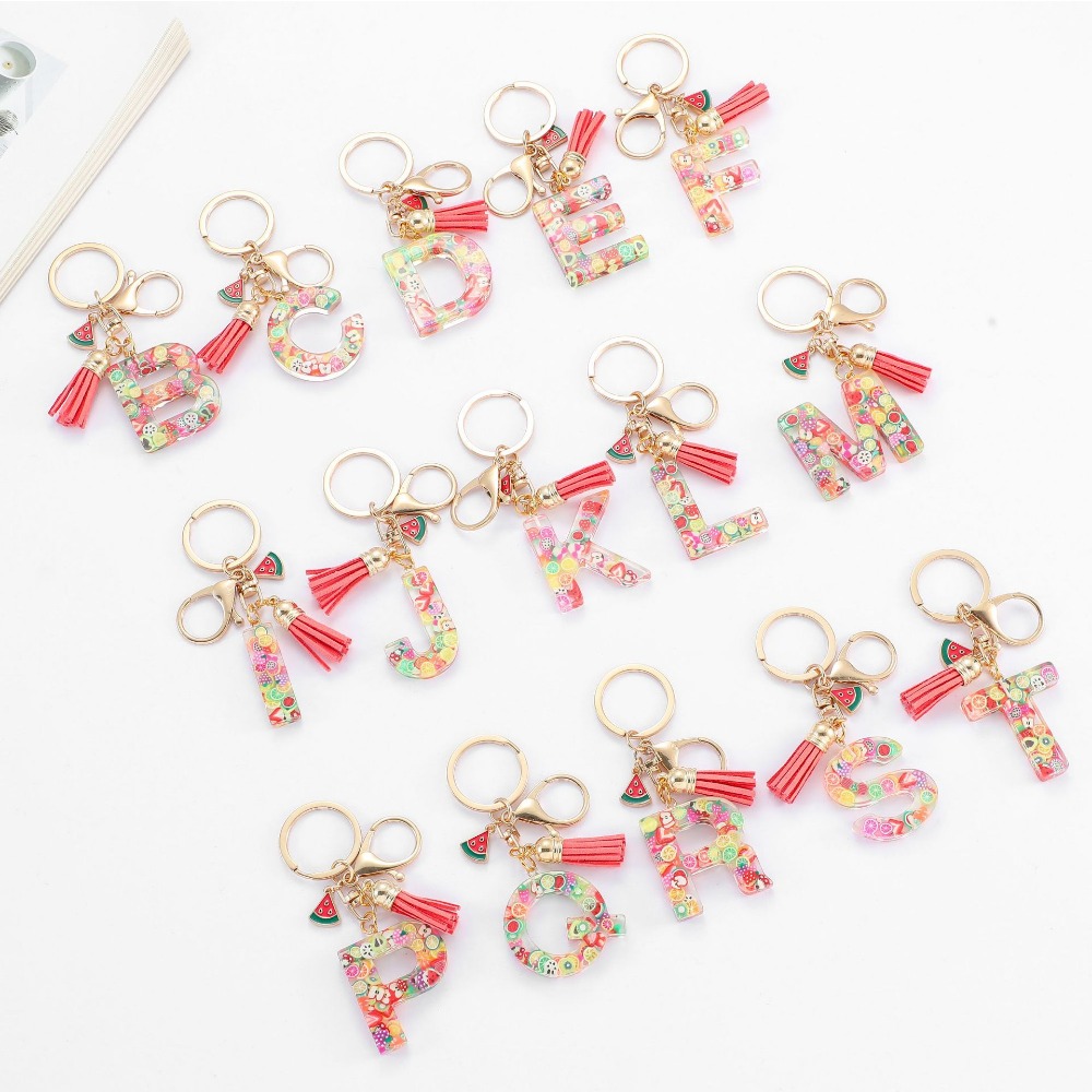 Personalized A-Z Key Ring Buck - Monogram Keychain Leather ulasan dan harga