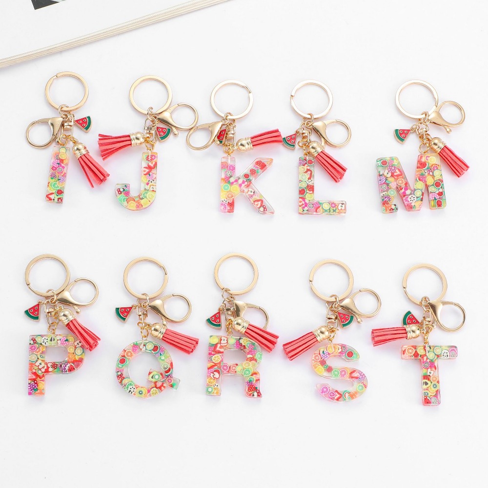 Personalized A-Z Key Ring Buck - Monogram Keychain Leather ulasan dan harga