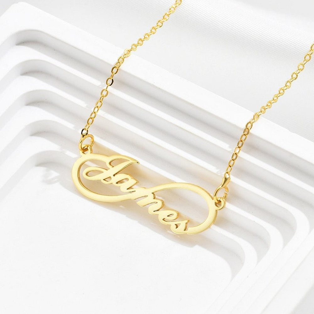 Custom Infinity Name Necklace  - Birth Flower Necklace ulasan dan harga