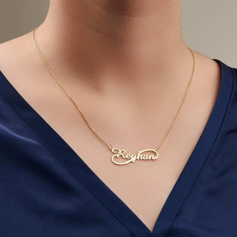 Custom Infinity Name Necklace  - Birth Flower Necklace ulasan dan harga